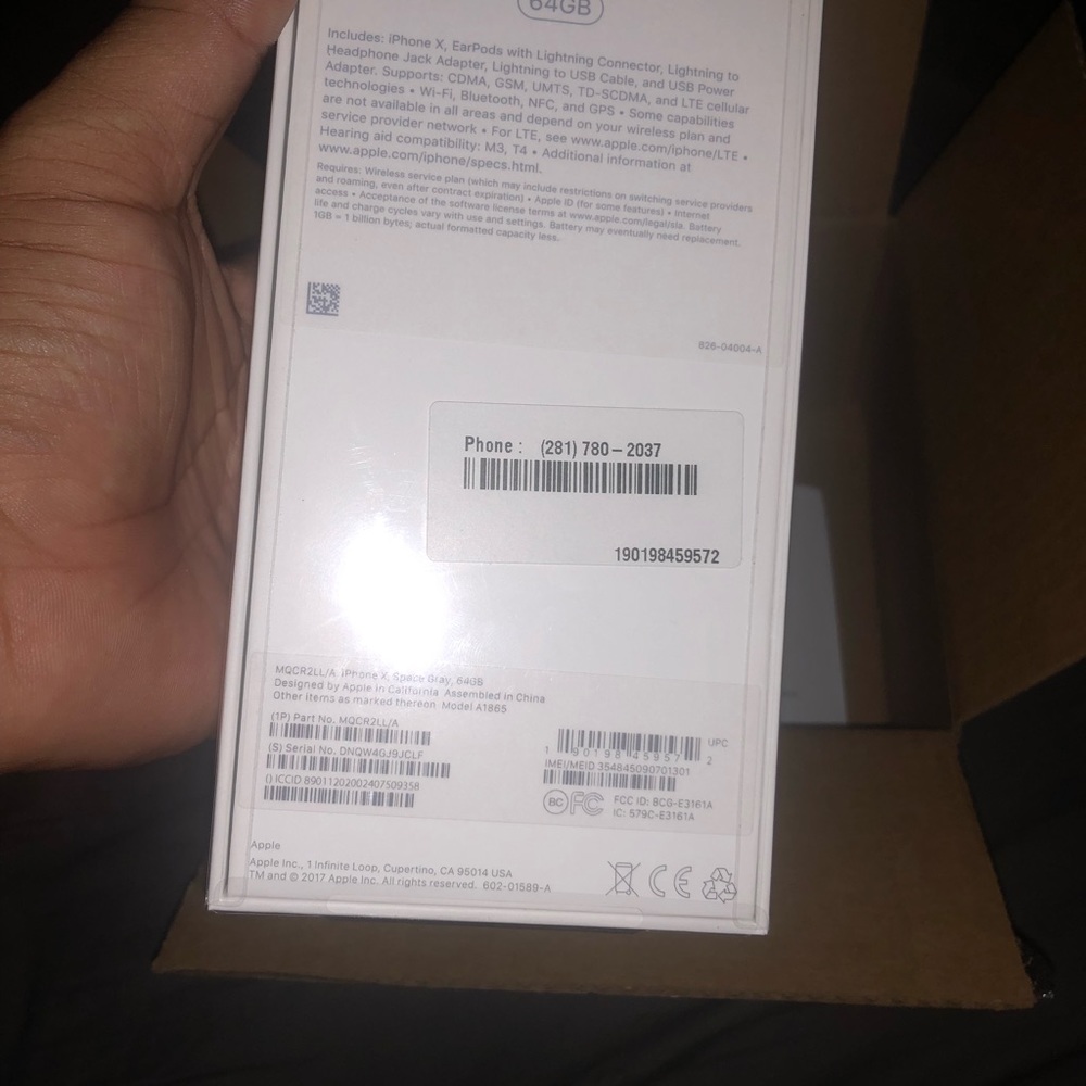 Brand new sealed iPhone X 64gb service AT&T